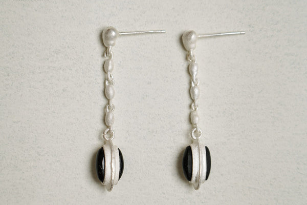 OLIO E ACETO Pure silver black galaxy earrings OA08E12